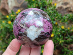 Polished Rubellite Pink Tourmaline Spheres x 6 From Ambatondrazaka, Madagascar - Toprock Gemstones and Minerals 