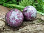 Polished Rubellite Pink Tourmaline Spheres x 6 From Ambatondrazaka, Madagascar - Toprock Gemstones and Minerals 