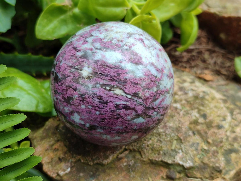 Polished Rubellite Pink Tourmaline Spheres x 6 From Ambatondrazaka, Madagascar - Toprock Gemstones and Minerals 