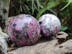 Polished Rubellite Pink Tourmaline Spheres x 6 From Ambatondrazaka, Madagascar - Toprock Gemstones and Minerals 