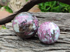 Polished Rubellite Pink Tourmaline Spheres x 6 From Ambatondrazaka, Madagascar - Toprock Gemstones and Minerals 