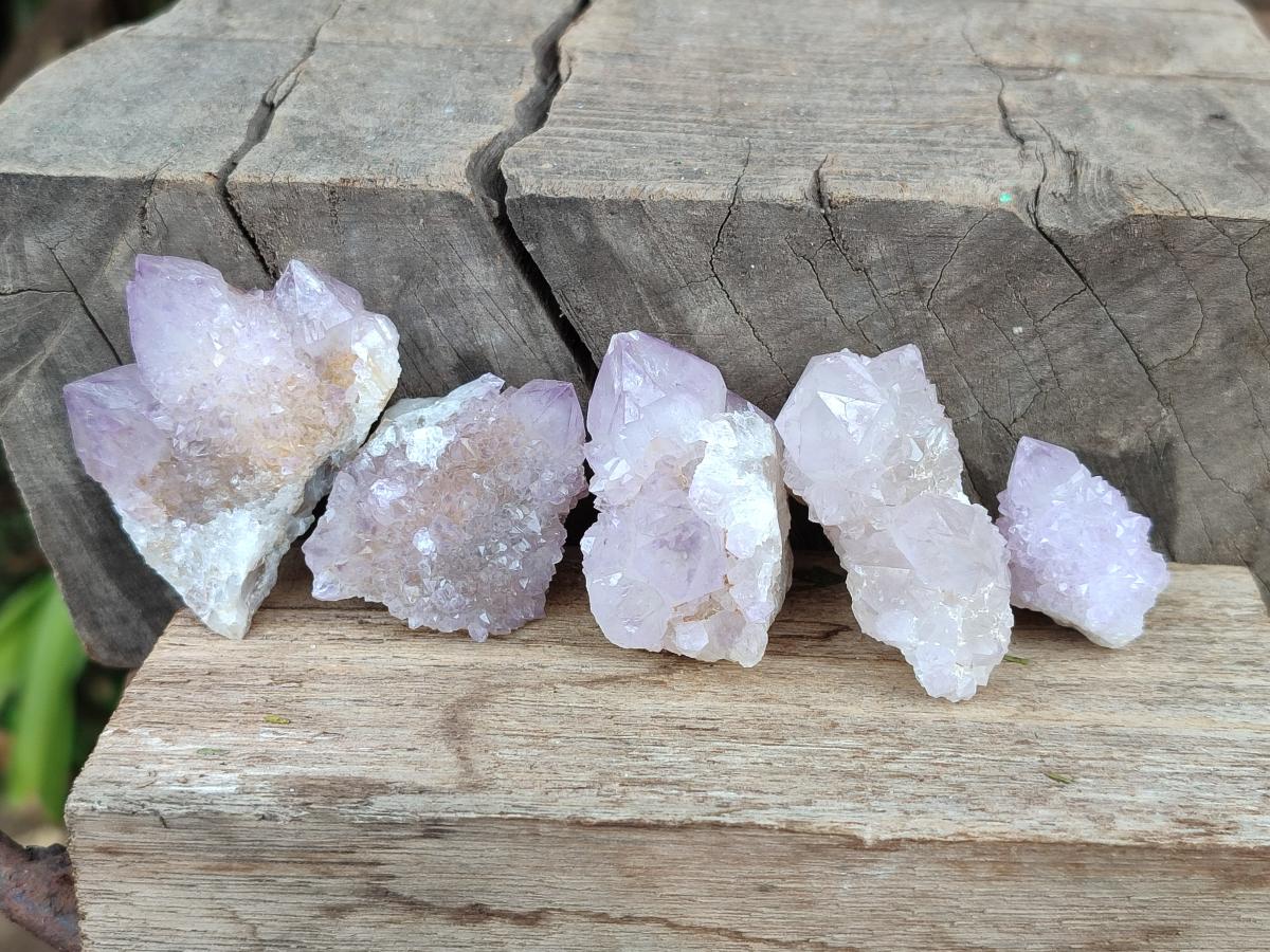 Natural Small Spirit Amethyst Crystals and Clusters x 20 From Boekenhouthoek, South Africa - Toprock Gemstones and Minerals 