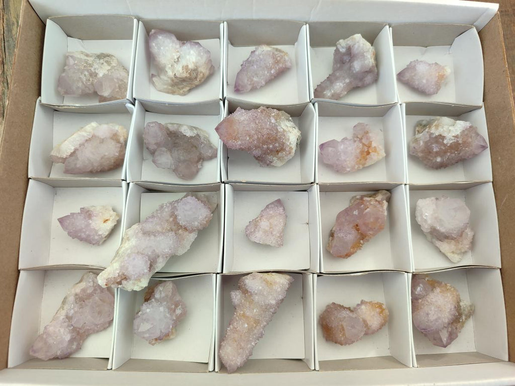 Natural Small Spirit Amethyst Crystals and Clusters x 20 From Boekenhouthoek, South Africa - Toprock Gemstones and Minerals 