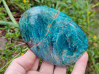 Polished Blue Apatite Standing Display Pieces x 3 From Betroka, Madagascar - Toprock Gemstones and Minerals 