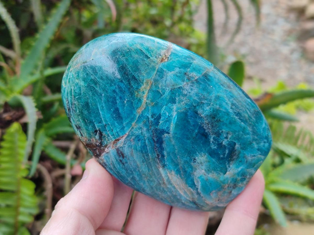 Polished Blue Apatite Standing Display Pieces x 3 From Betroka, Madagascar - Toprock Gemstones and Minerals 