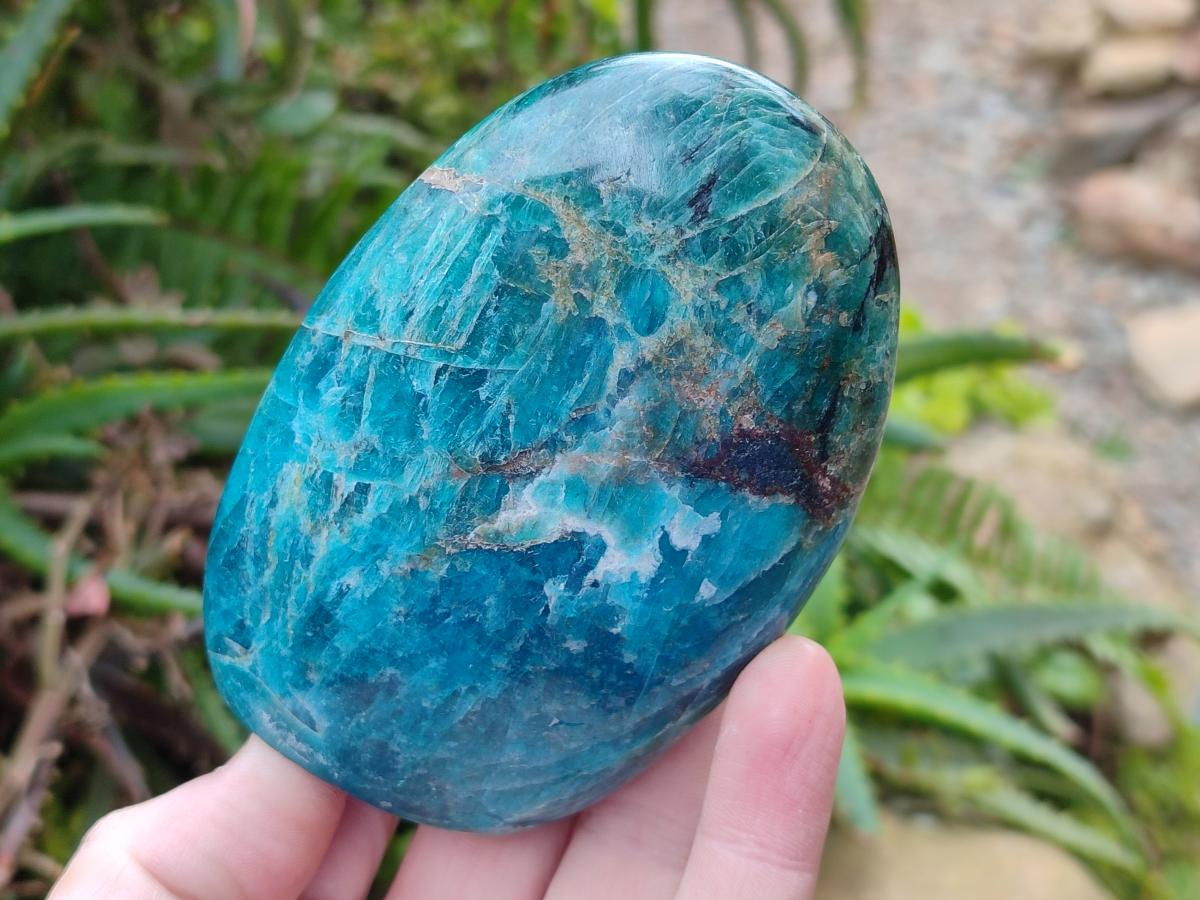 Polished Blue Apatite Standing Display Pieces x 3 From Betroka, Madagascar - Toprock Gemstones and Minerals 