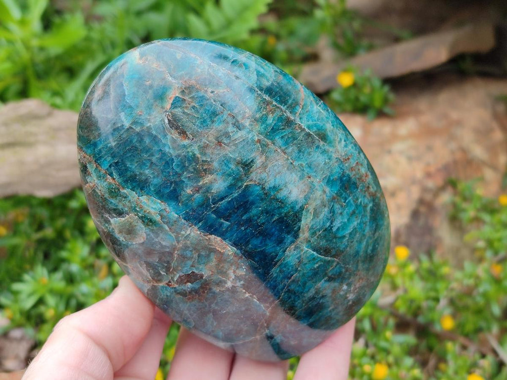 Polished Blue Apatite Standing Display Pieces x 3 From Betroka, Madagascar - Toprock Gemstones and Minerals 