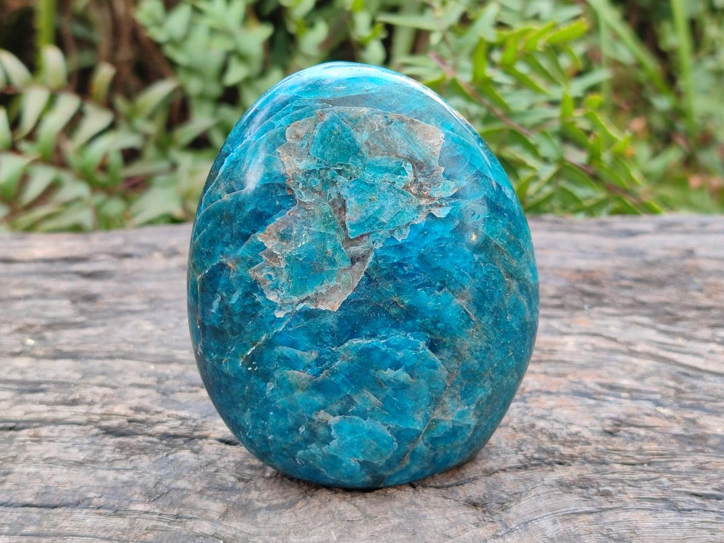 Polished Blue Apatite Standing Display Pieces x 3 From Betroka, Madagascar - Toprock Gemstones and Minerals 