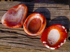 Polished Carnelian Agate Gemstone Bowls x 3 From Madagascar - Toprock Gemstones and Minerals 