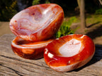 Polished Carnelian Agate Gemstone Bowls x 3 From Madagascar - Toprock Gemstones and Minerals 