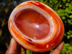 Polished Carnelian Agate Gemstone Bowls x 3 From Madagascar - Toprock Gemstones and Minerals 
