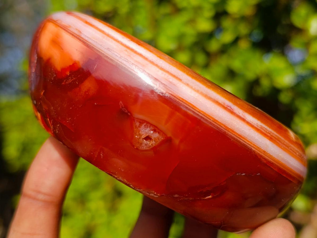 Polished Carnelian Agate Gemstone Bowls x 3 From Madagascar - Toprock Gemstones and Minerals 