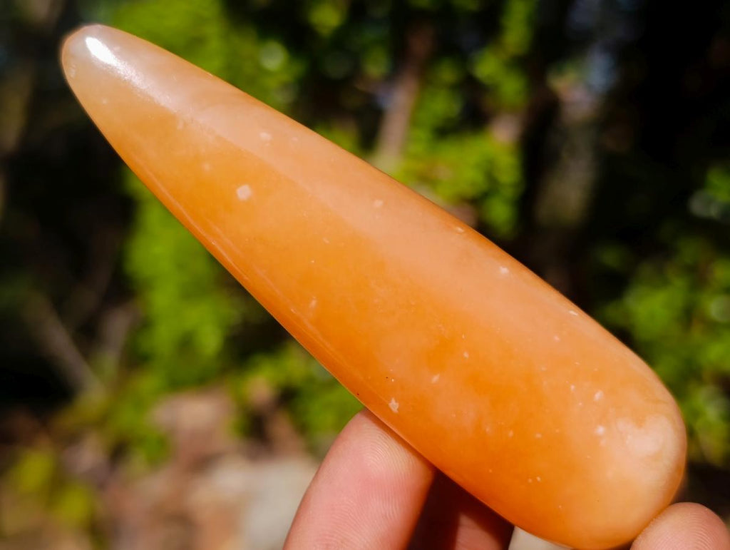 Polished Mini Orange Twist Calcite Massage Wands x 7 From Maevantanana, Madagascar - Toprock Gemstones and Minerals 