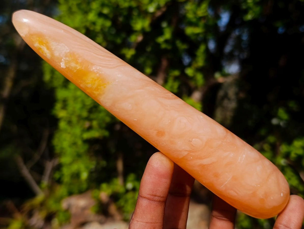 Polished Mini Orange Twist Calcite Massage Wands x 7 From Maevantanana, Madagascar - Toprock Gemstones and Minerals 
