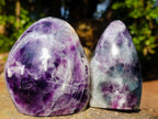 Polished Watermelon Fluorite Standing Display Pieces x 6 From Uis, Namibia - Toprock Gemstones and Minerals 