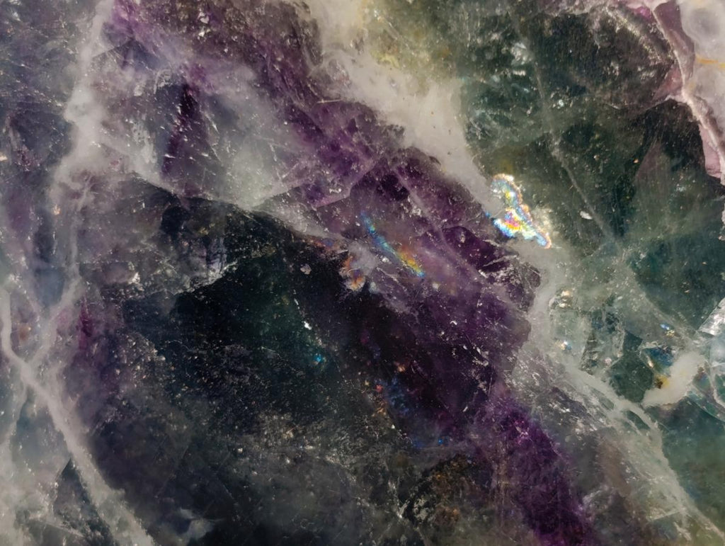 Polished Watermelon Fluorite Standing Display Pieces x 6 From Uis, Namibia - Toprock Gemstones and Minerals 
