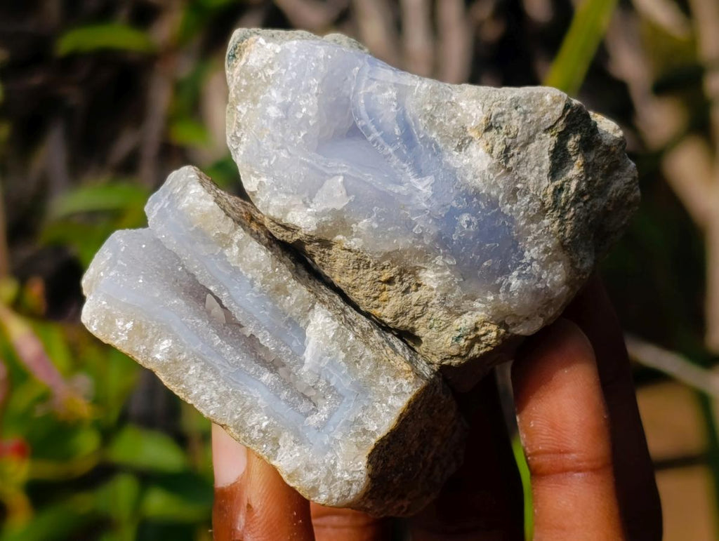 Natural Blue Lace Agate Geodes x 19 From Nsanje, Malawi - Toprock Gemstones and Minerals 