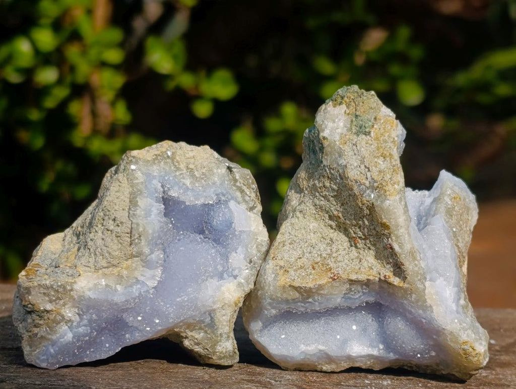 Natural Blue Lace Agate Geodes x 19 From Nsanje, Malawi - Toprock Gemstones and Minerals 