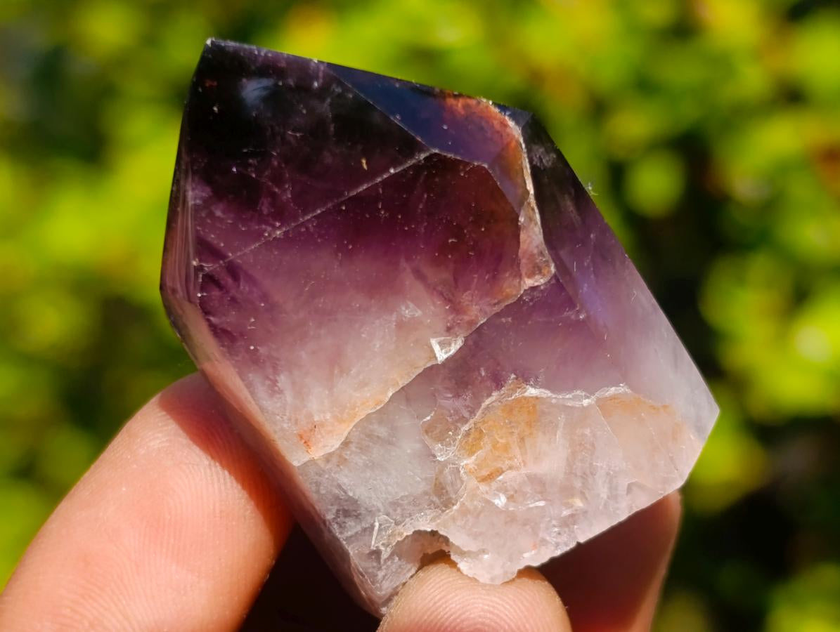 Polished Small Dark Window Amethyst Crystals x 35 From Akansobe, Madagascar - Toprock Gemstones and Minerals 