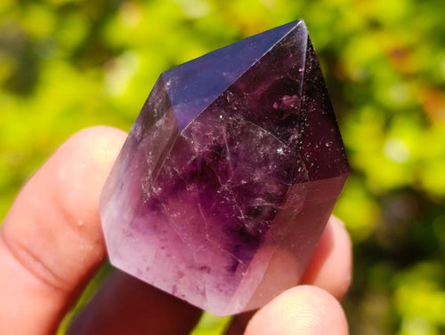 Polished Small Dark Window Amethyst Crystals x 35 From Akansobe, Madagascar - Toprock Gemstones and Minerals 