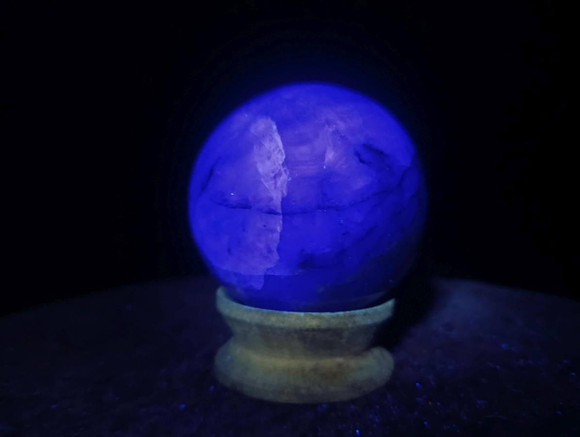 Polished Watermelon Fluorite Spheres x 2 From Uis, Namibia - Toprock Gemstones and Minerals 