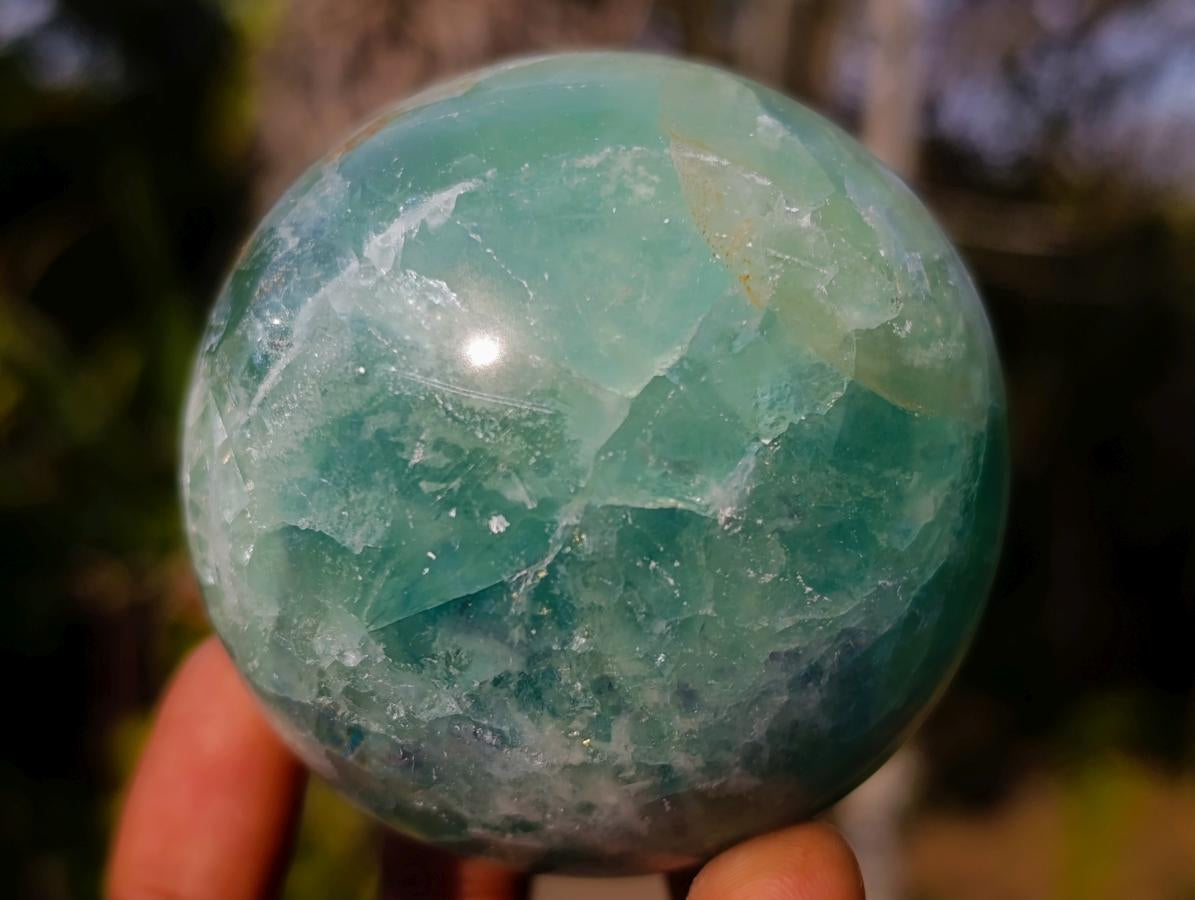 Polished Watermelon Fluorite Spheres x 2 From Uis, Namibia - Toprock Gemstones and Minerals 