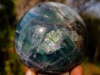 Polished Watermelon Fluorite Spheres x 2 From Uis, Namibia - Toprock Gemstones and Minerals 