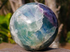 Polished Watermelon Fluorite Spheres x 2 From Uis, Namibia - Toprock Gemstones and Minerals 