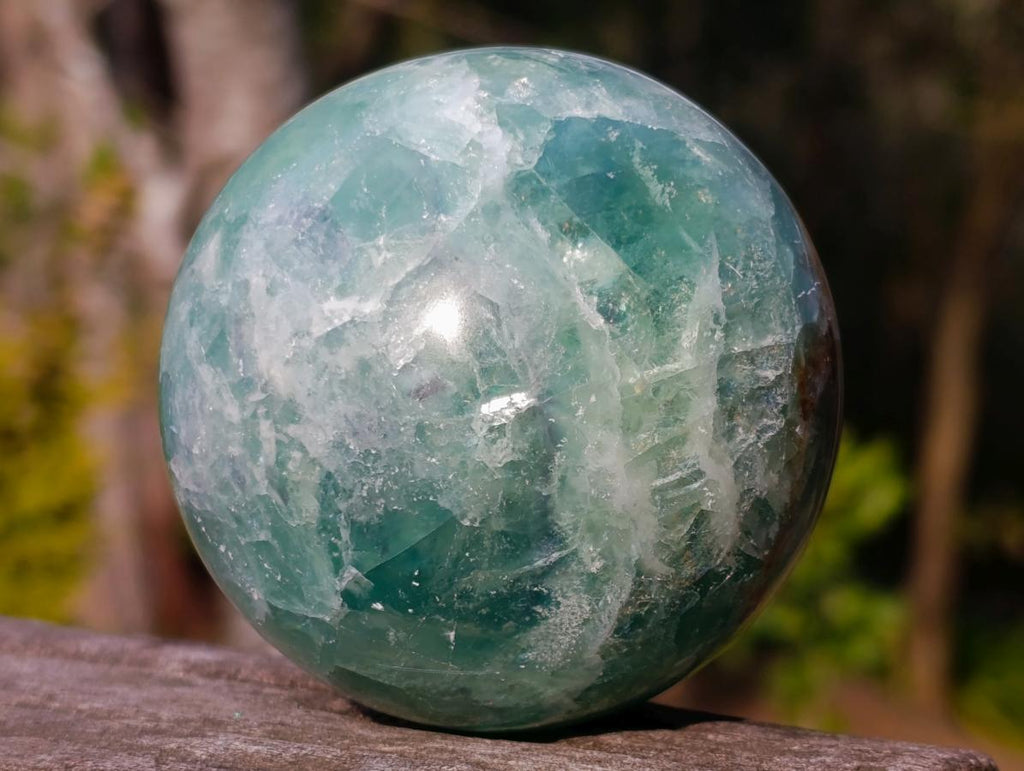 Polished Watermelon Fluorite Spheres x 2 From Uis, Namibia - Toprock Gemstones and Minerals 