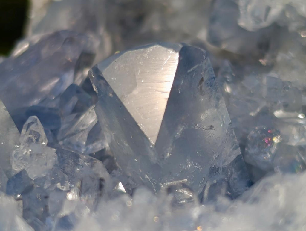 Natural Blue Celestite Specimens x 3 From Sakoany, Madagascar - Toprock Gemstones and Minerals 