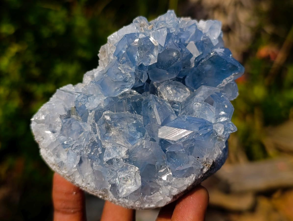 Natural Blue Celestite Specimens x 3 From Sakoany, Madagascar - Toprock Gemstones and Minerals 