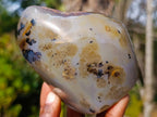 Polished on One Side Dendritic Agate Standing Display Pieces x 4 From Moralambo, Madagascar - Toprock Gemstones and Minerals 