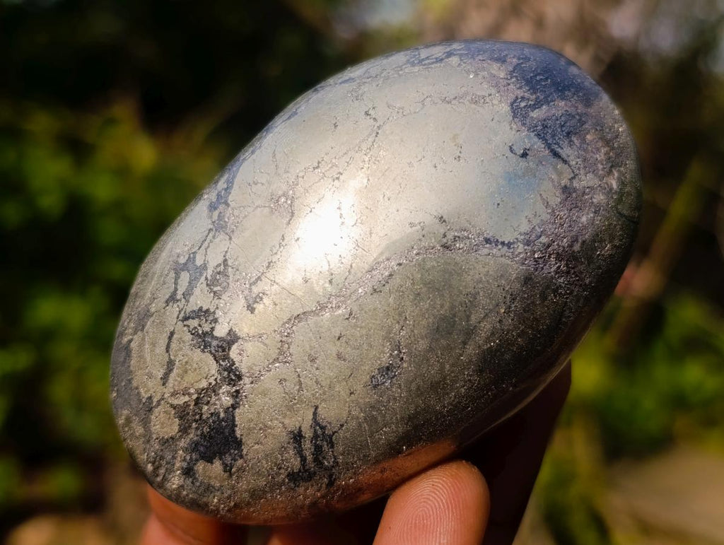 Polished Basalt Pharaoh Stone Galets x 4 From Iron Duke Mine, Zimbabwe - Toprock Gemstones and Minerals 