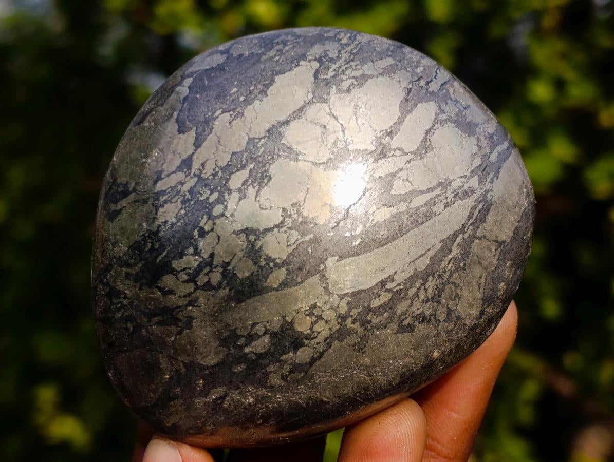 Polished Basalt Pharaoh Stone Galets x 4 From Iron Duke Mine, Zimbabwe - Toprock Gemstones and Minerals 