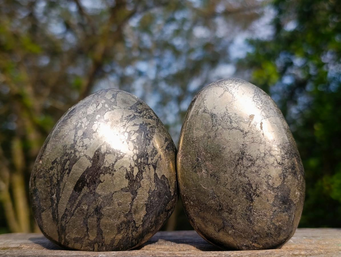 Polished Basalt Pharaoh Stone Galets x 4 From Iron Duke Mine, Zimbabwe - Toprock Gemstones and Minerals 