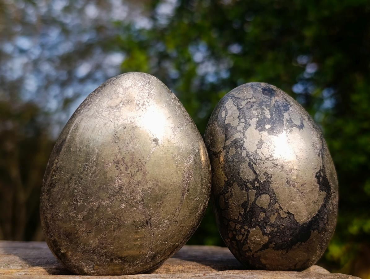 Polished Basalt Pharaoh Stone Galets x 4 From Iron Duke Mine, Zimbabwe - Toprock Gemstones and Minerals 