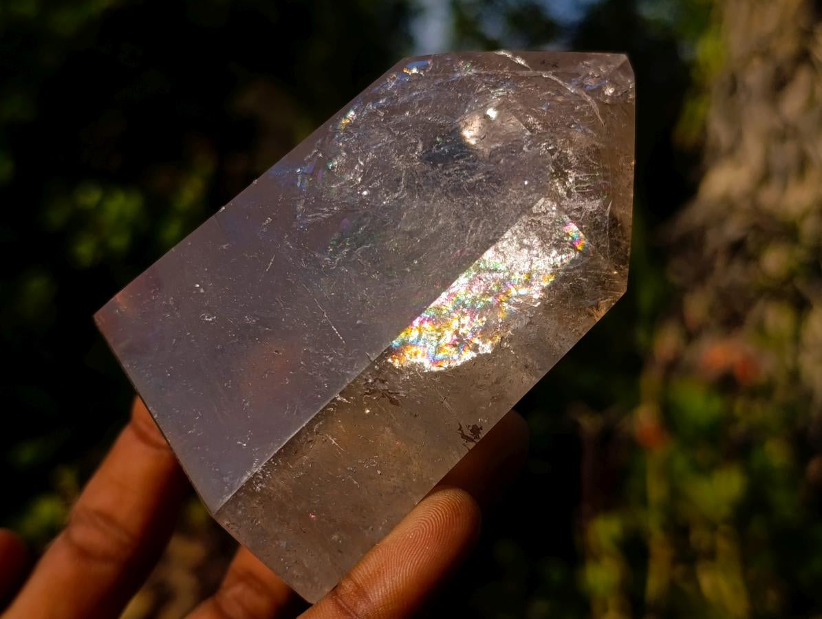 Polished Large Clear and Smokey Quartz Display Crystals x 3 From Madagascar - Toprock Gemstones and Minerals 