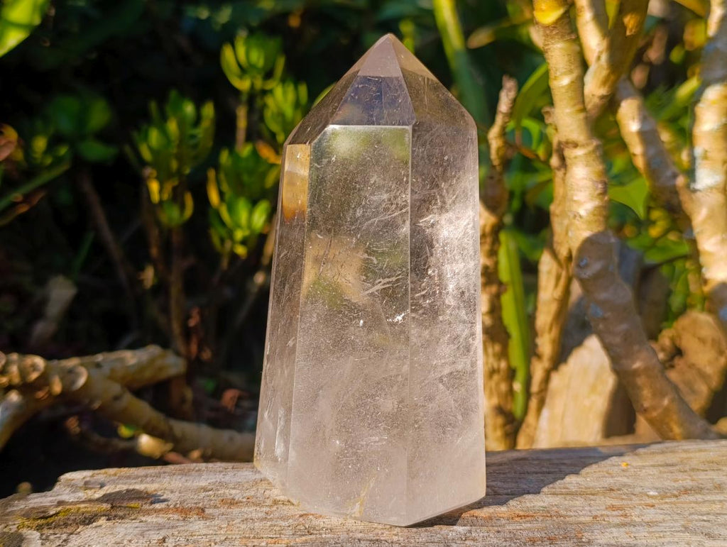 Polished Large Clear and Smokey Quartz Display Crystals x 3 From Madagascar - Toprock Gemstones and Minerals 
