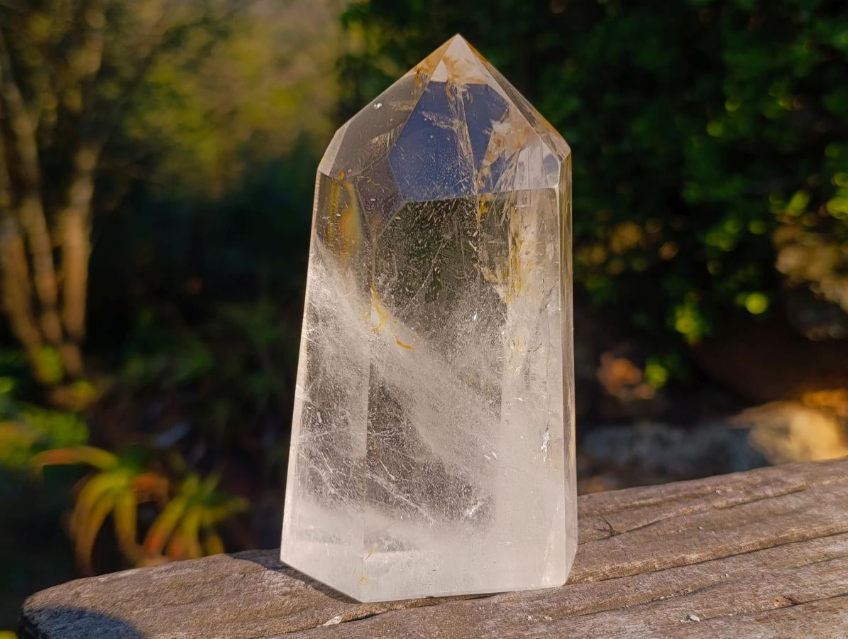 Polished Large Clear and Smokey Quartz Display Crystals x 3 From Madagascar - Toprock Gemstones and Minerals 