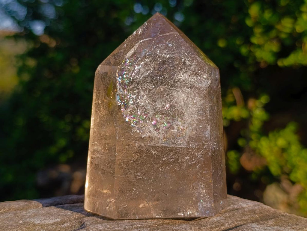 Polished Large Clear and Smokey Quartz Display Crystals x 3 From Madagascar - Toprock Gemstones and Minerals 