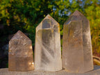 Polished Large Clear and Smokey Quartz Display Crystals x 3 From Madagascar - Toprock Gemstones and Minerals 