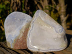 Polished Blue Lace Agate Geode Standing Display Pieces x 6 From Nsanje, Malawi - Toprock Gemstones and Minerals 