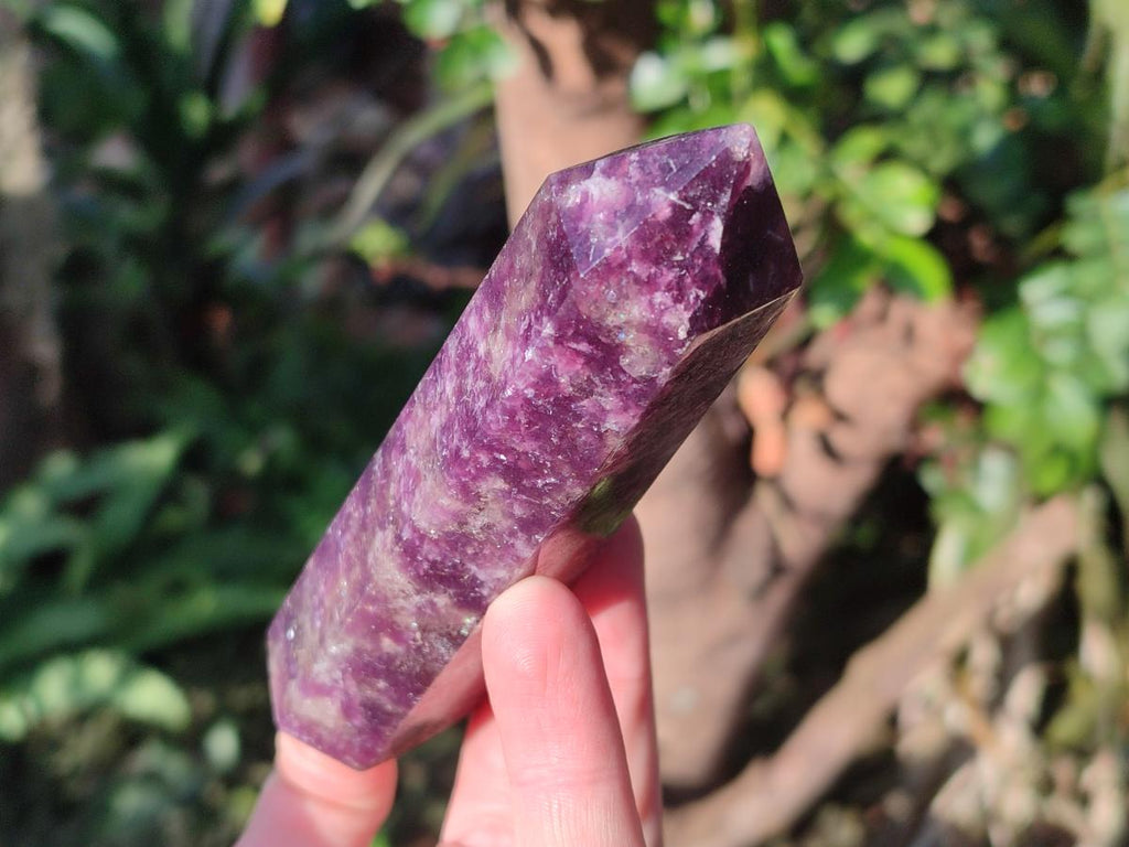 Polished Lepidolite with Pink Rubellite Tourmaline Display Crystals x 6 From Ambatondrazaka, Madagascar - Toprock Gemstones and Minerals 