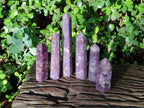 Polished Lepidolite with Pink Rubellite Tourmaline Display Crystals x 6 From Ambatondrazaka, Madagascar - Toprock Gemstones and Minerals 