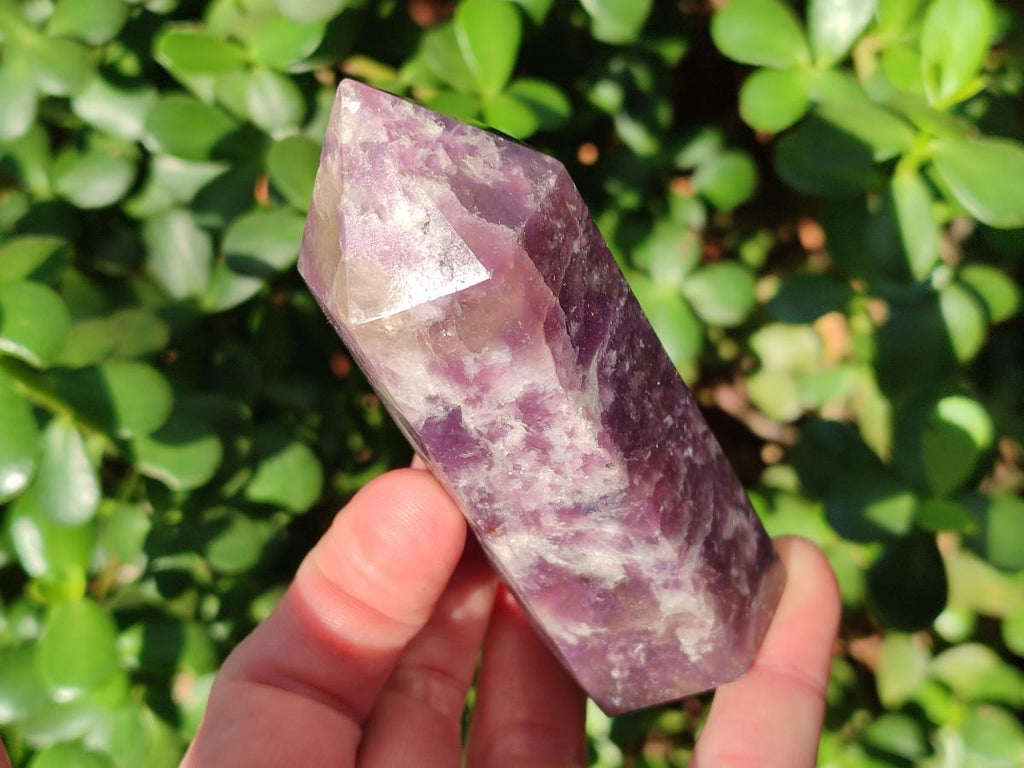 Polished Lepidolite with Pink Rubellite Tourmaline Display Crystals x 6 From Ambatondrazaka, Madagascar - Toprock Gemstones and Minerals 