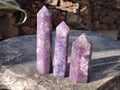Polished Lepidolite with Pink Rubellite Tourmaline Display Crystals x 6 From Ambatondrazaka, Madagascar - Toprock Gemstones and Minerals 