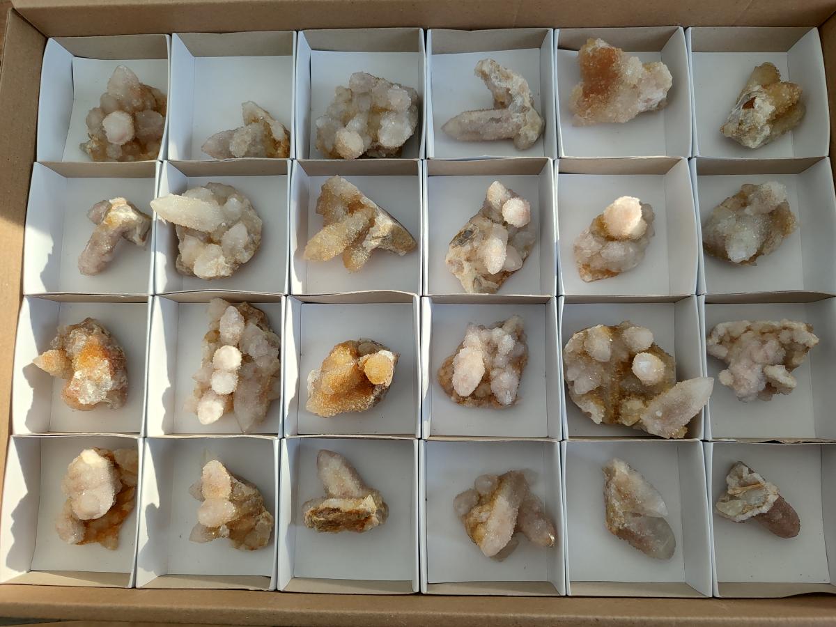 Natural Limonite Tinted Spirit Quartz Clusters x 24 From Boekenhouthoek, South Africa - Toprock Gemstones and Minerals 