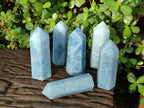 Polished Large Blue Calcite Display Crystals x 6 From Madagascar - Toprock Gemstones and Minerals 