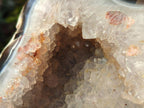 Polished Large Banded Agate with Crystalline Centre x 1 From Maintirano, Madagascar - Toprock Gemstones and Minerals 