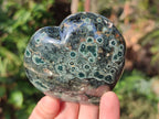 Polished Ocean Jasper Hearts x 6 From Northwest Coast, Madagascar - Toprock Gemstones and Minerals 